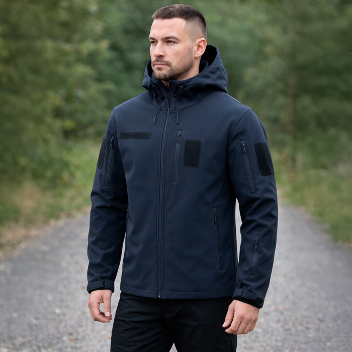 Куртка SoftShell Windbreaker Темно-синя