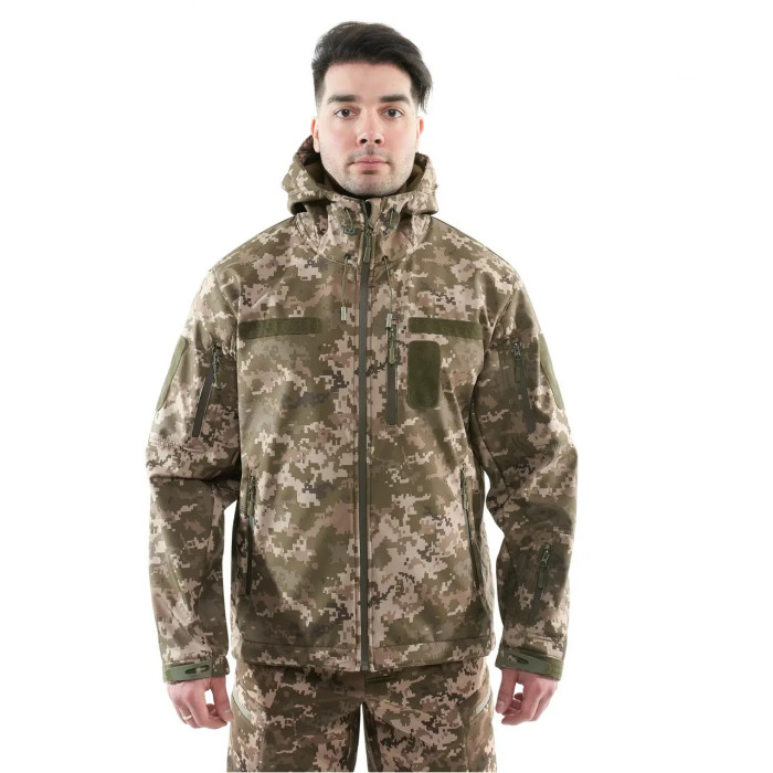 Куртка SoftShell Windbreaker Піксель ММ14